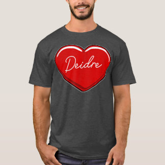 T-shirt Coeur tiré à la main DeidrePrénom Coeurs I Love De