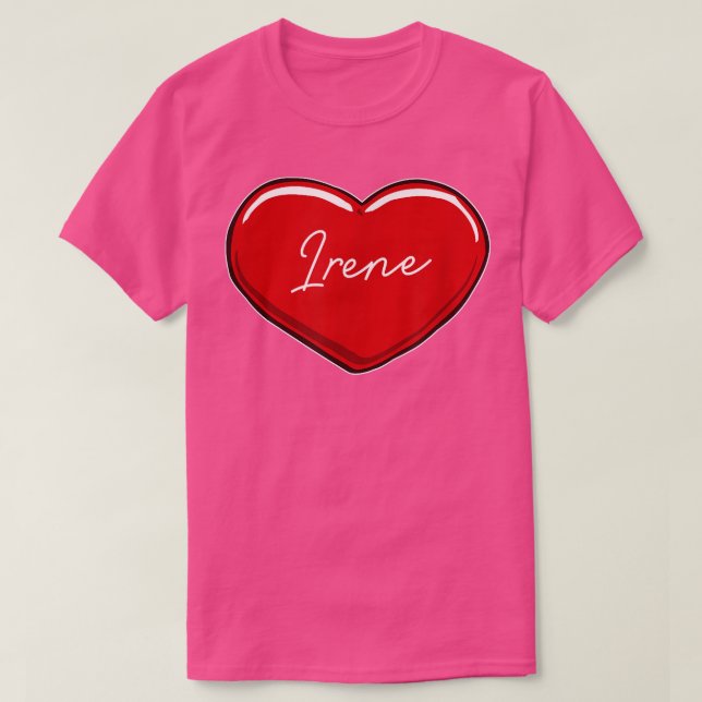 T-shirt Coeur tiré à la main IrènePrénom Coeurs I Love Ire (Design devant)
