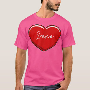 T-shirt Coeur tiré à la main IrènePrénom Coeurs I Love Ire