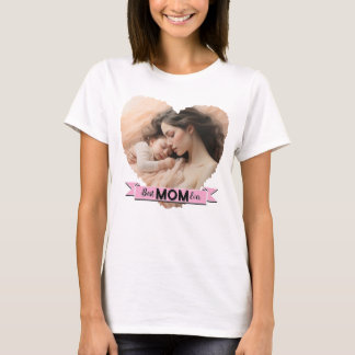 T-shirt Coeur toi, meilleur maman jamais ruban