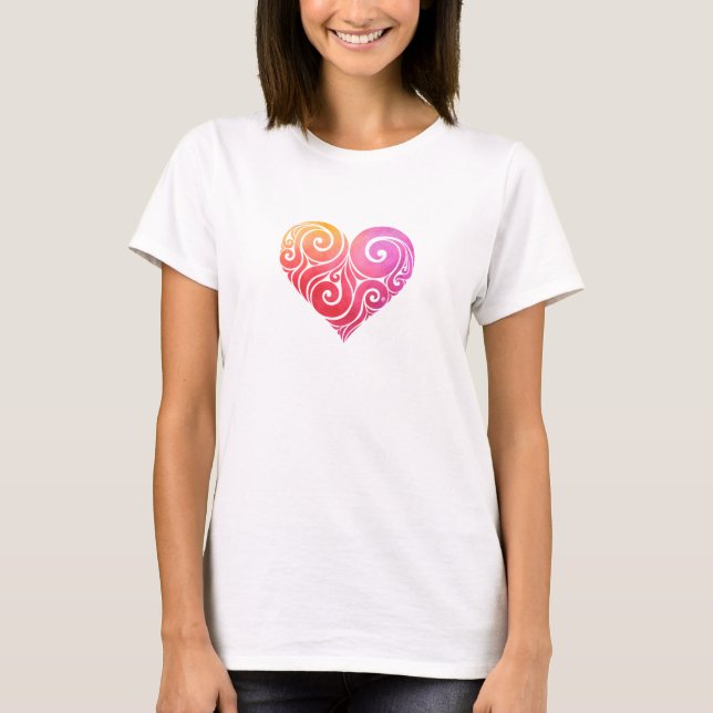 T-shirt Coeur tourbillonnant (Devant)