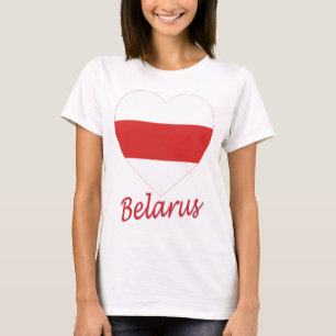 T-shirt Coeur (traditionnel) de drapeau du Belarus