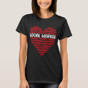 T-shirt Coeur travailleur social Travail social Médicale