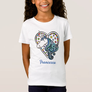 T-shirt Coeur Unicorne Personnalisé