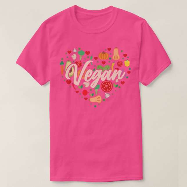 T-shirt Coeur végétal végétal (Design devant)