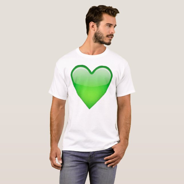 T-shirt Coeur vert - Emoji (Devant entier)