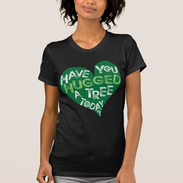 T-shirt Coeur vert (étreignez un arbre) (Devant)