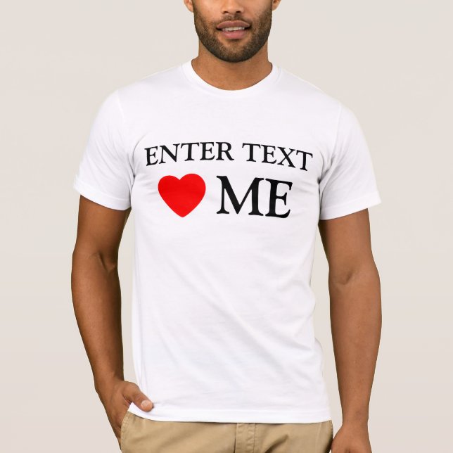 T-shirt coeur vierge moi modèle (Devant)