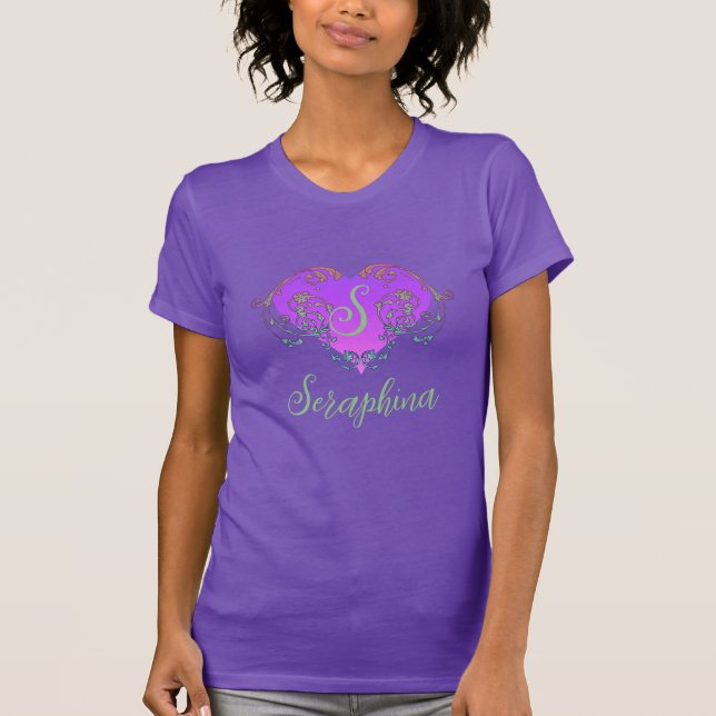 T-shirt Coeur Whimsical personnalisé (Devant)