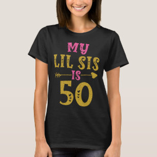 T-shirt Coeurs 50ème Anniversaire Pour Soeur De Soeur Frèr