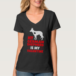 T-shirt Coeurs Aimer Drôle Chien Mon Berger Allemand Est M