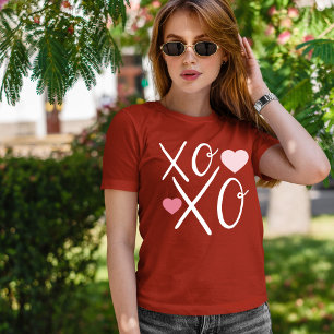 T-shirt Coeurs Aimer Xoxo Coeurs roses Saint-Valentin