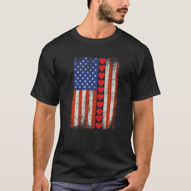 T-shirt Coeurs américains (Devant)