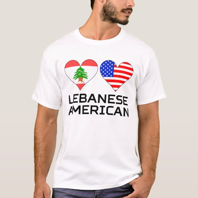 T-shirt Coeurs américains libanais (Devant)