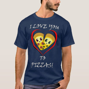 T-shirt Coeurs Amusants De Pizza 