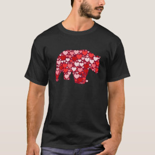 T-shirt Coeurs amusants Panda Ours Lover Cute Animals Vale