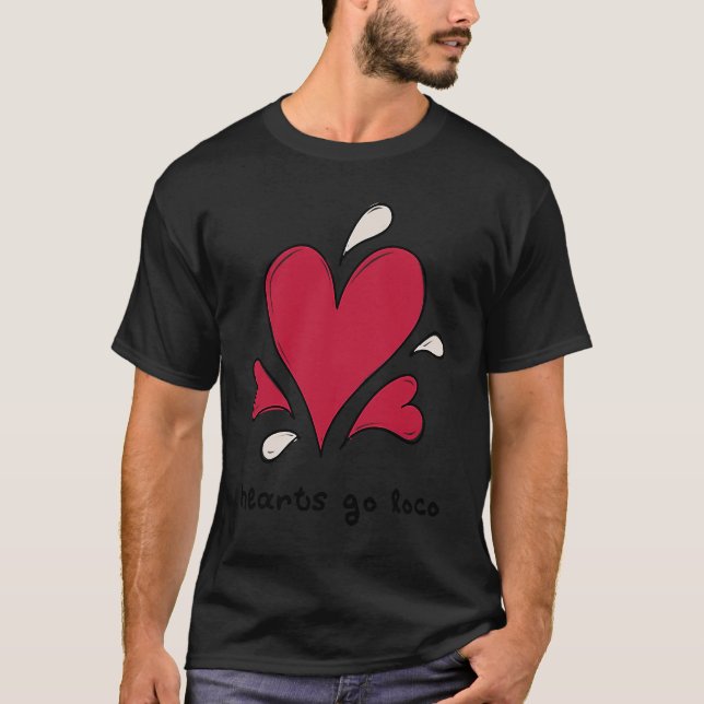 T-shirt Coeurs anti-Valentin Go Loco H (Devant)
