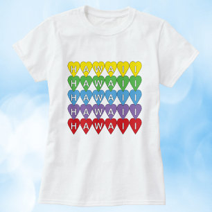 T-shirt Coeurs arc-en-ciel Hawaii