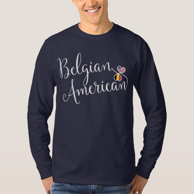 T-shirt Coeurs belges-américains (Devant)