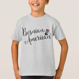T-shirt Coeurs bosniaques et américains