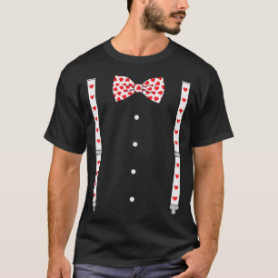 T-shirt Coeurs Bow Cravate & Suspendants Saint Valentin Co