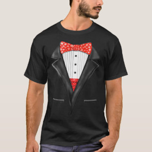 T-shirt Coeurs Bow Cravates Suspendants Valentines Jour Tu