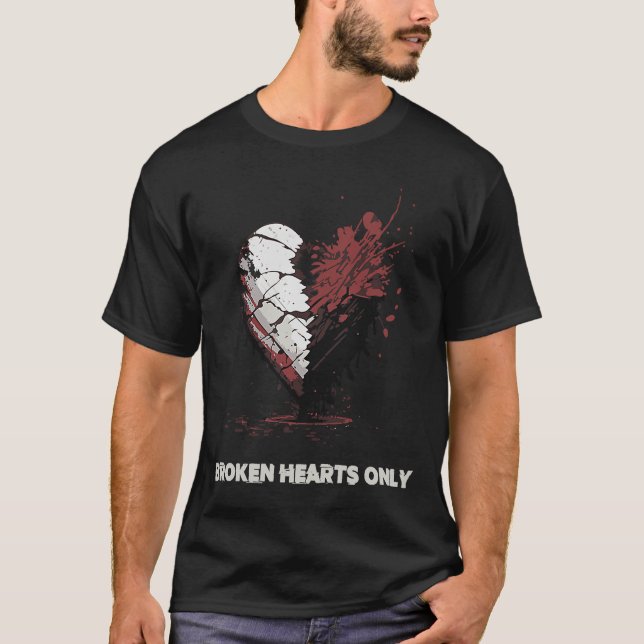T-shirt Coeurs brisés uniquement (Devant)