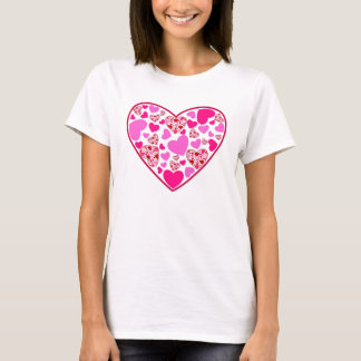 T-shirt Coeurs - cadeau de la fête des mères