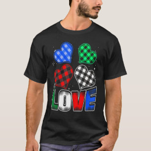T-shirt Cœurs Cochés Avec Amour Pour Couples Saint-Valenti
