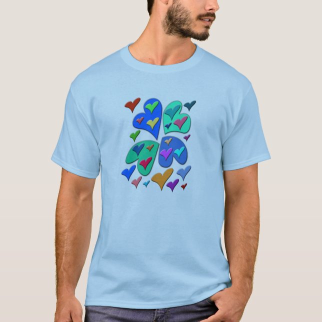 T-shirt Coeurs colorés (Devant)