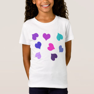 T-Shirt Cœurs colorés mignons