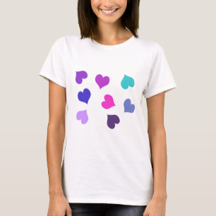 T-shirt Coeurs colorés mignons