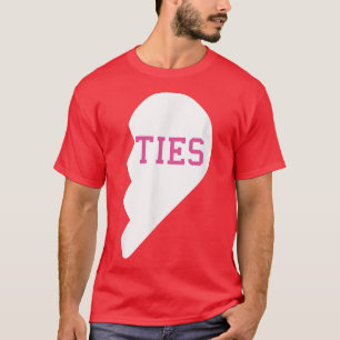 T-shirt Coeurs cravate Besties Meilleurs Amis Correspondan