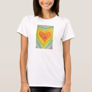 T-shirt Coeurs d'amitié Rainbow Customisé Love Shirts