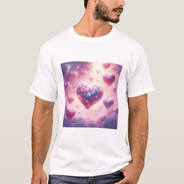 T-shirt Cœurs Dans Les Nuages (Devant)