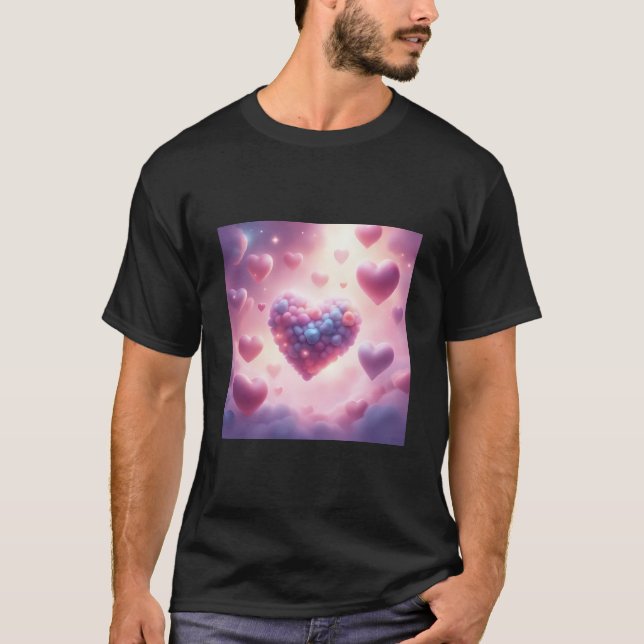 T-shirt Cœurs Dans Les Nuages (Devant)