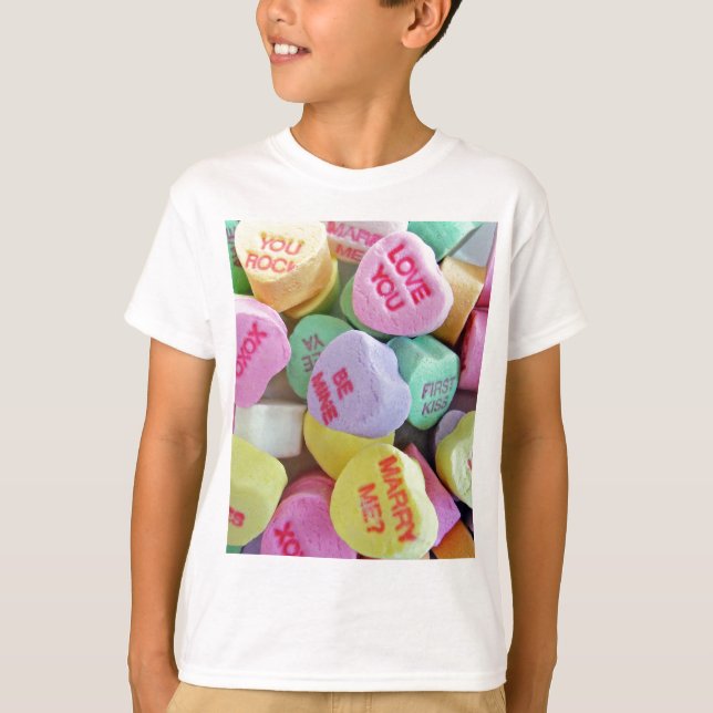 T-shirt Coeurs de bonbons (Devant)