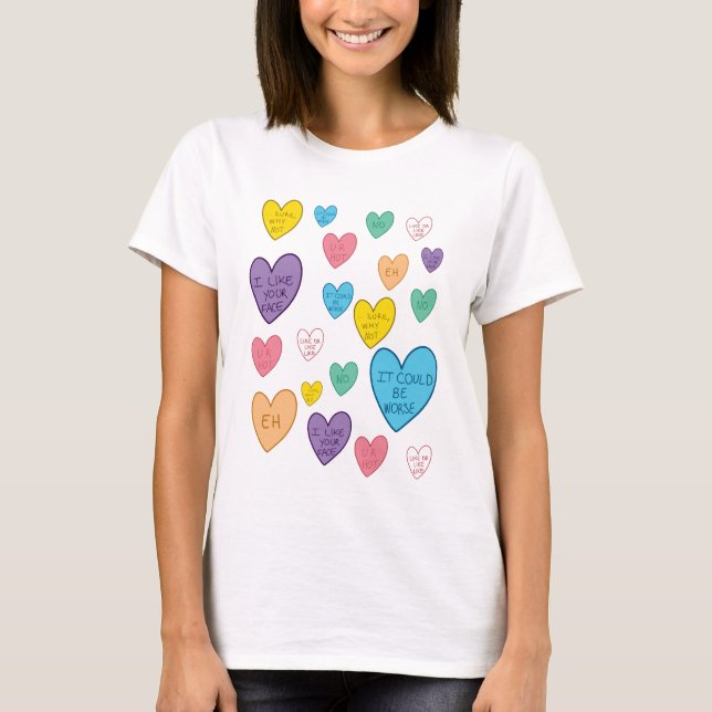 T-shirt Coeurs de bonbons (Devant)