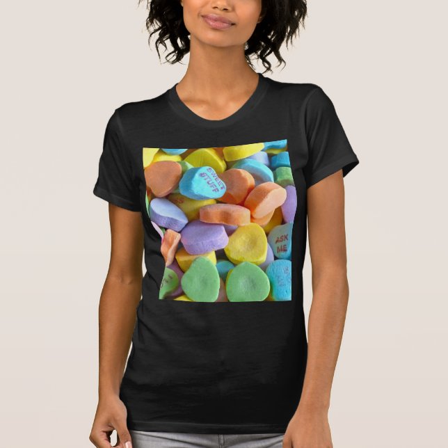 T-shirt Coeurs de bonbons colorés (Devant)