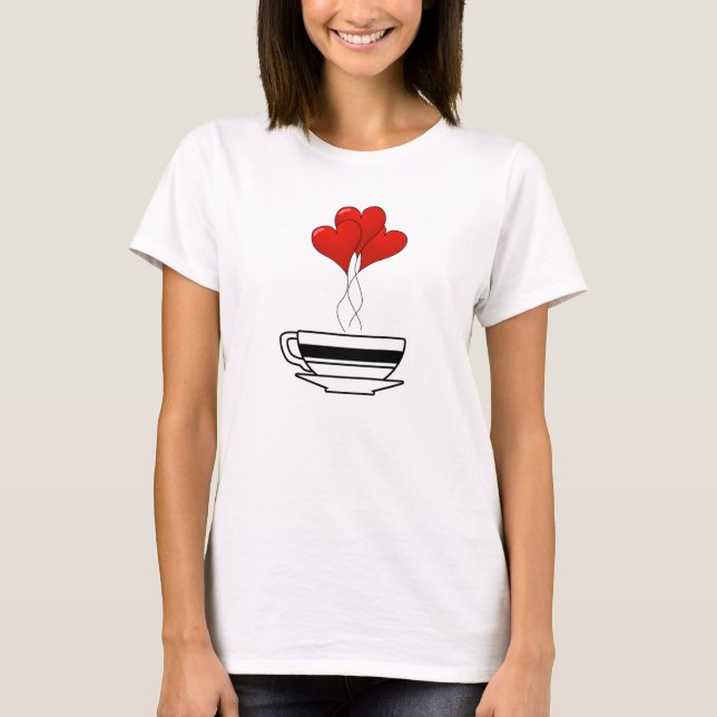 T-shirt Coeurs de café (Devant)