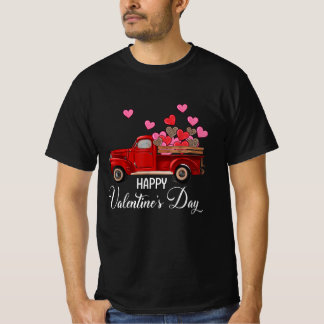 T-shirt Coeurs de camion Heureuse Sainte-Valentin transpor