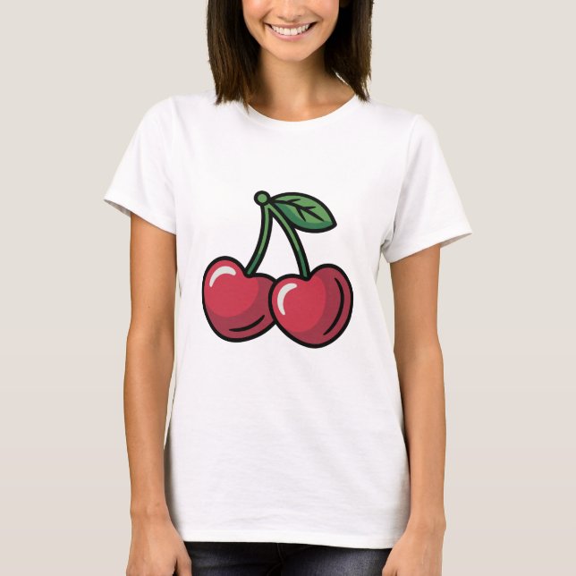 T-shirt Cœurs de cerise (Devant)