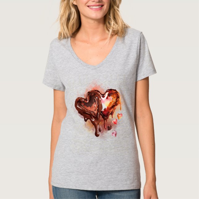 T-shirt Coeurs de chocolat (Devant)