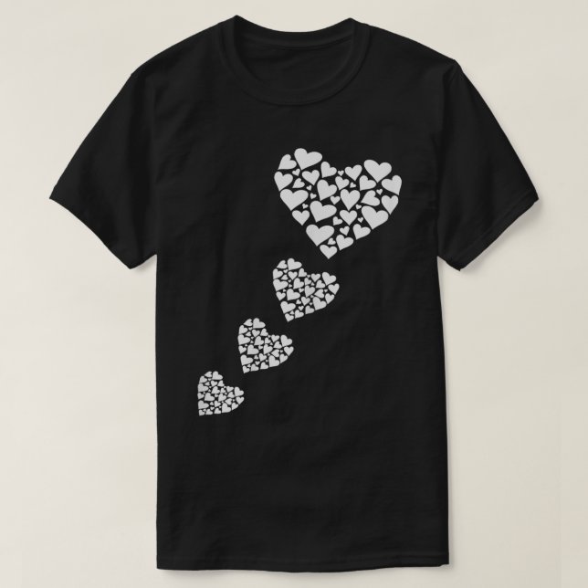 T-shirt Coeurs de coeur des femmes Valentines Jour Coeur A (Design devant)
