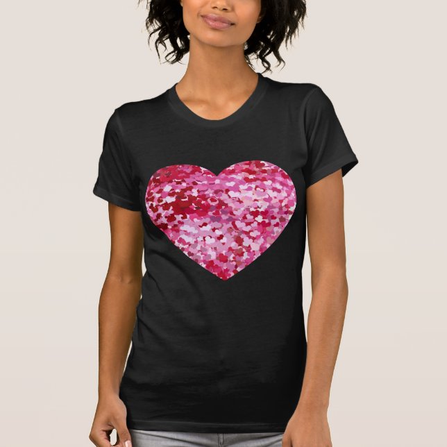 T-shirt Cœurs de confettis roses (Devant)