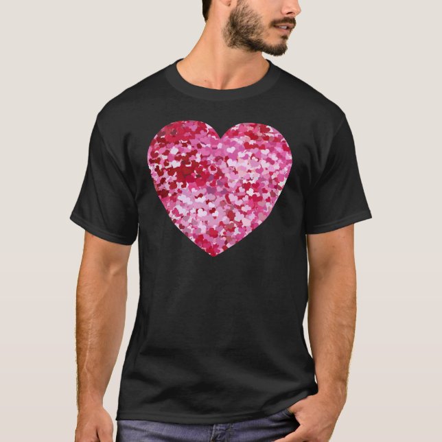 T-shirt Cœurs de confettis roses (Devant)