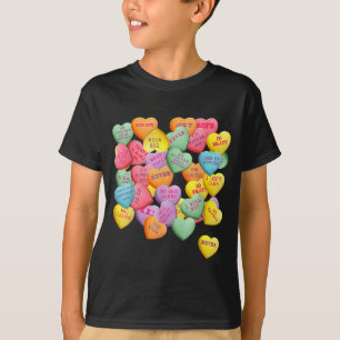 T-shirt Cœurs de conversation de bonbons vintage pour anti
