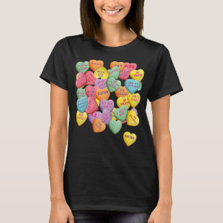 T-shirt Coeurs de conversation de bonbons vintages pour An