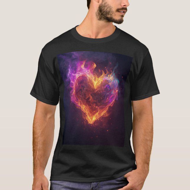T-shirt Cœurs de feu de fierté (Devant)