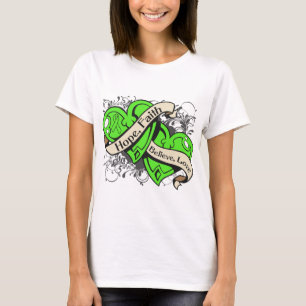 T-shirt Coeurs de foi d'espoir de lymphome non Hodgkinien